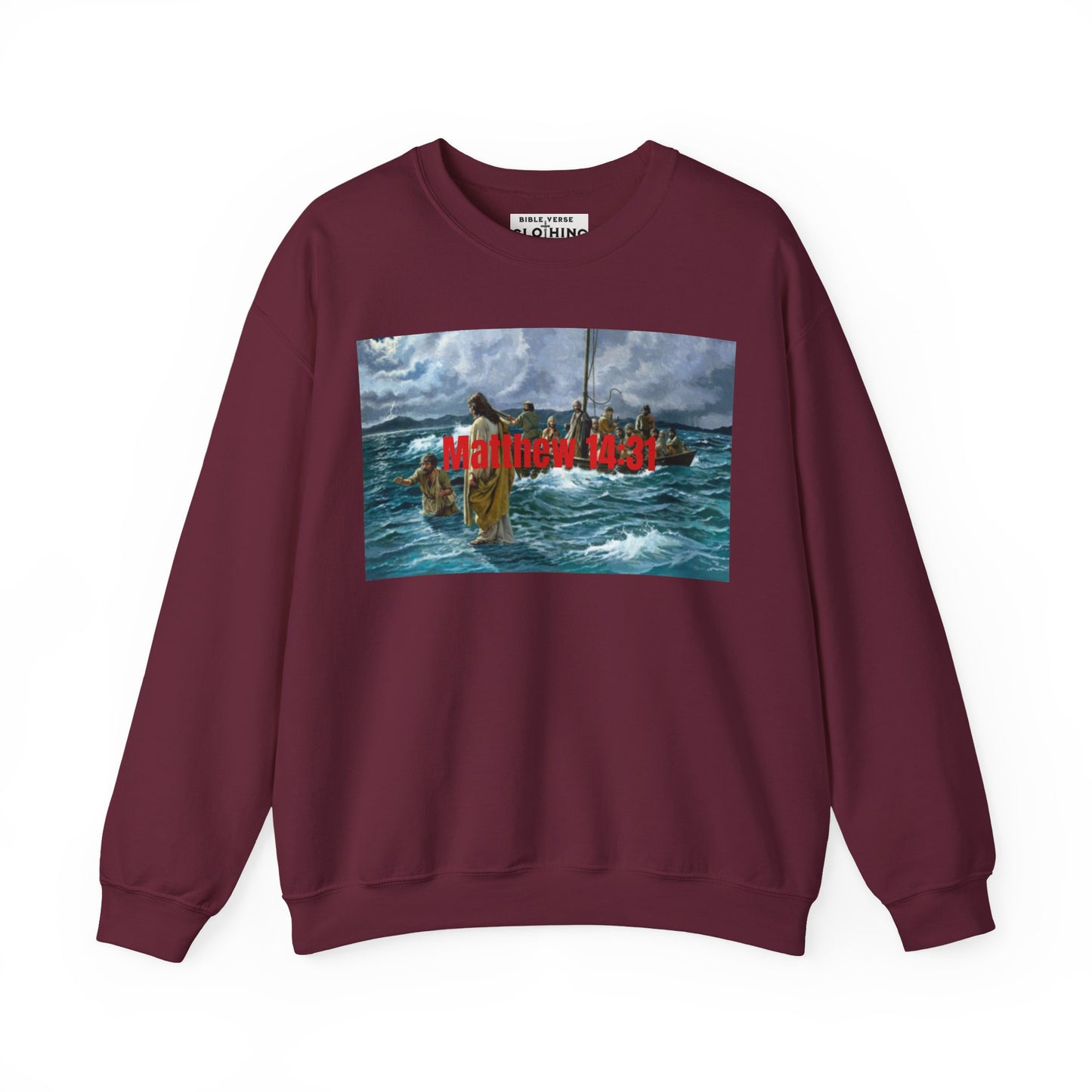 Matthew 14:31 Unisex Crewneck Sweatshirt